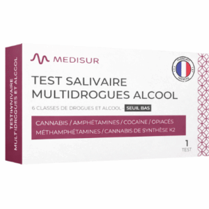 Test salivaire multidrogue + alcool 6 classes — seuil bas