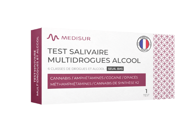 Test salivaire multidrogue + alcool 6 classes